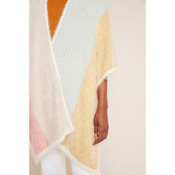 House Of Harlow 1960 Rainbow Eyelash Kimono Cardigan Sweater Women's OS *TAG* - Picture 2 of 14